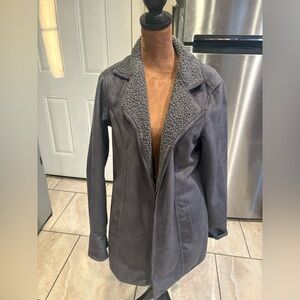 Chic Gray Teddy Jacket for Women